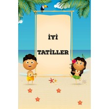 Deko Gonya Iyi Tatiller Yaz Temalı Fotoğraf Panosu Branda 100X150