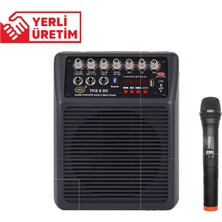West Sound Tks 6 Dc Portatif 2X40W Mevlüt Amfisi + 1 El Telsiz Mic.