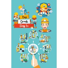 Deko Gonya Iş Güvenliği Haftası  - Önce Güvenlik Sonra Iş Temalı Fotoğraf Panosu Branda 100X150