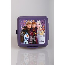 Dekomus Ile Yeni Sezon Cool Gırl Lisanslı Frozen Elsa 2 Katlı Beslenme Kutusu / Lunch Box "dekomus Cep Defteri Hediyeli"