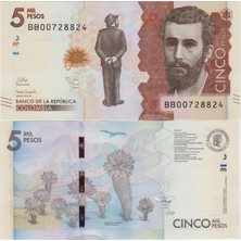 Banknoting Kolombiya 5000 Peso 2023 Çil.