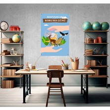 Deko Gonya Hayvanları Koruma Günü Fotoğraf Panosu Branda 100X150