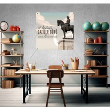 Deko Gonya 19 Eylül Gaziler Günü - Gaziler Yaşayan Anıtlardır Temalı Fotoğraf Panosu Branda 100X100