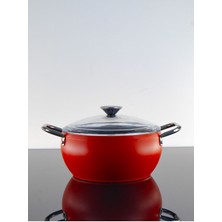 Bonera Pro Plus 20 cm Derin Tencere - Pyrex Cam Kapaklı - İndüksiyon Uyumlu - Titanyum Kaplama