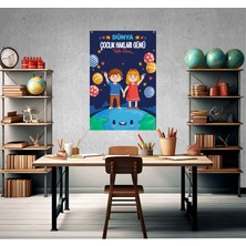 Deko Gonya Dünya Çocuk Hakları Günü Fotoğraf Panosu Branda 100X150