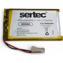 Store Mania 605080 3.7V 3000 Mah Li-Polymer Pil (DEVRELI/1.5A)