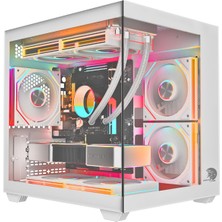 Gameline Hıper V4 5x Rgb Fanlı USB 3.0 Gaming Bilgisayar Kasası Beyaz