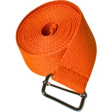 Jukon Doğal Pamuk Yoga Kemeri Turuncu 230 cm Yoga Pilates Esneme Kayışı Yoga Strap Dayanıklı Pamuklu