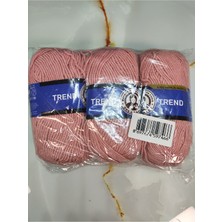 Ören Bayan Trend Pudra Pembe El Örgü Ipi (3 Adet) - Renk: 001