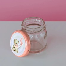 Sarkap Home Pembe Ayıcık Desenli 47'li 40 ml Cam Kavanoz Seti