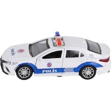 Kidmar Oyuncak FY6238-12D Displayda Metal Çek Bırak Polis Arabası
