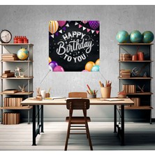 Deko Gonya Happy Birthday - Doğum Günü Temalıfotoğraf Panosu Branda 100X100