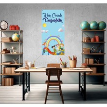 Deko Gonya Dünya Çocuk Hakları Günü  - Her Çocuk Değerlidir Temalı Fotoğraf Panosu Branda 100X200