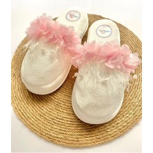 İrembaby Anne Lohusa Pembe Çiçekli Incili Lohusa Terliği