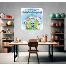 Deko Gonya Hayvanları Koruma Günü - Doğa Bizimle Hayvanlar Bizim Sorumluluğumuzda Fotoğraf Panosu Branda 100X100