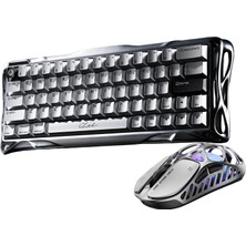 Gravastar Mercury V60 Pro Hall Effect, Rapid Trigger 8.000 Hz Kablolu Manyetik Klavye + Xpro 32.000 Dpı Rgb Kablosuz Mouse Oyuncu Seti, Chrome Silver