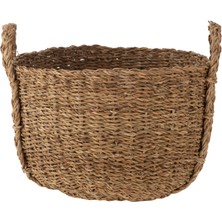 Mudo Home CAPRI SEPET 36x25 cm Bej Renk Bambu Materyal ile Dekoratif ve Fonksiyonel Kullanım