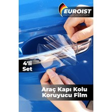 Euroist Araç Kapı Kolu Içi Çizilme Koruyucu Şeffaf Film, Araba Kapı Kolu Koruyucu Film – 4’lü Set