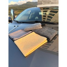 Euroist Mikrofiber Oto Yıkama Paketi Araç Kurulama Havlusu, Cam Bezi, Araba Yıkama Eldiveni, Güderi Bezi