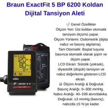 Braun Exactfit 5  Üst Koldan Ölçer Tansiyon Aleti + Braun Age Precision Prt 2000 Dijital Ateş Ölçer