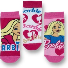 Barbie Lisanslı Kız Çocuk 3 Çift Soket Çorap 22594
