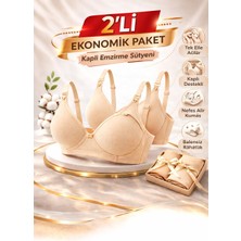 Qulat Kaplı Emzirme Sütyeni 2’li Ekonomik Paket – Balensiz & Iç Göstermez