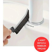 Euroist (2 Adet) Çok Amaçlı Ince Temizlik Fırçası - Derz, Fayans Arası, Lavabo ve Detay Temizlik Seti