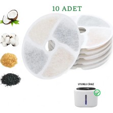 Petsi Aktif Karbon Yedek Filtre 10 Adet (Kiwi KPF-10550 Su Pınarı Uyumlu)
