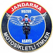 Asker Vadisi Jandarma Motorsikletli Asayiş Timi - Huzur Timi 3D Slikon Arma