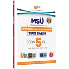 A Yayınları Son 5 Yıl Msü Çıkmış Sorular-Tıpkı Basım-Bire Bir Ösym-Tamamı Video Çözümlü