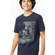 Modanino Erkek Çocuk %100 Pamuk T-Shirt-Kaykay Baskılı-12-16 Yaş 12526