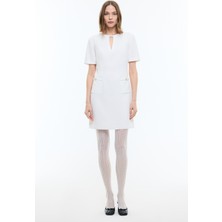 ROMAN Kısa Kol Cepli Elbise Beyaz YY011045_002