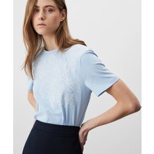 Miss İpekyol Dantel aplikeli tişört IS1260070039089