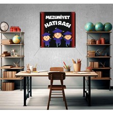 Deko Gonya Mezuniyet Hatırası Temalı Fotoğraf Panosu Branda 100X100