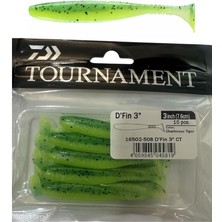 Daiwa Tournament L.s D'fin 7.6cm 3gr Silikon Yem 10 Adet Chartreuse Tiger
