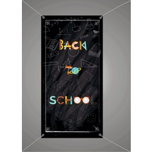 Deko Gonya Okula Dönüş Back To School Temalı Fotoğraf Panosu Branda 100X200