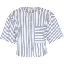 ROMAN Sırt Dekolteli Bisiklet Yaka Crop Gömlek Standart Renk YY013533_089