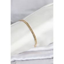 cm 14K Gold Renk Zincir Model Kadın Bileklik
