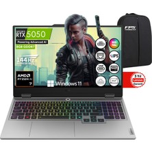 Lenovo Loq 15AHP10 Amd Ryzen 7 250 RTX5050 100W 32GB Ram 1tb SSD 15.6" Fhd IPS 144Hz W11 83JG006CTR Taşınabilir Bilgisayar
