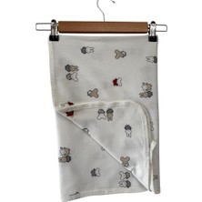 vitvit Organik Pamuklu Çift Taraflı Bebek Battaniyesi 90X90 cm