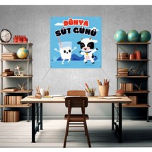 Deko Gonya Dünya Süt Günü Temalı Fotoğraf Panosu Branda 100X100