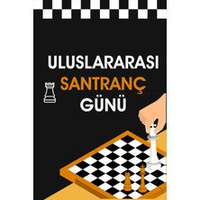 Deko Gonya Uluslararası Santranç Günü Temalı Fotoğraf Panosu Branda 100X150
