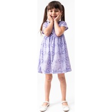 ruhaay Yazlık Kısa Kol Kız Çocuk Baskılı Elbise