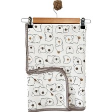 vitvit Organik Pamuklu Çift Taraflı Bebek Battaniyesi 90X90 cm