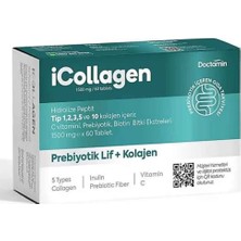 Doctamin Icollagen Hidrolize Kollajen, Prebiyotik Lif ve Bitki Ekstreleri Içeren Tablet Takviye Edici Gıda 60 Tablet