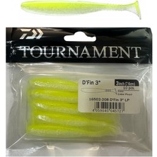 Daiwa Tournament L.s D'fin 7.6cm 3gr Silikon Yem 10 Adet Lime Pearl