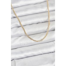 cm 14K Gold Renk Halka Model 60 cm Kadın Kolye
