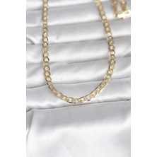 cm 14K Gold Renk Kalın Zincir Model 60 cm Kadın Kolye