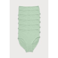 Malabadi Kadın Yeşil 6 Lı Paket Modal Yüksek Bel Slip Külot 1955