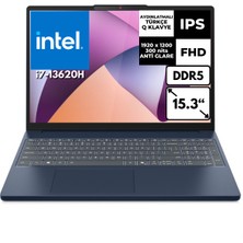 Lenovo Ideapad Slim 3 Intel Core I7 13620H 8-Gbddr5  256 GB SSD 15.3" Wuxga Windows 11 Home  Taşınabilir BILGISAYAR83K10060TRAT17